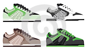 Colorful shoe illustrations