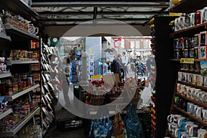 Colorful shop at the floating  market at amsterdam