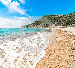 Colorful shore in Solanas beach