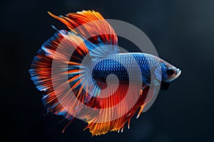 Colorful Siamese Fighting Fish,Generative Ai