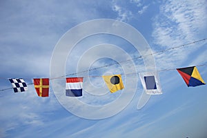 Colorful signal flags