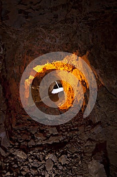 Colorful Silver Mine Tunnel