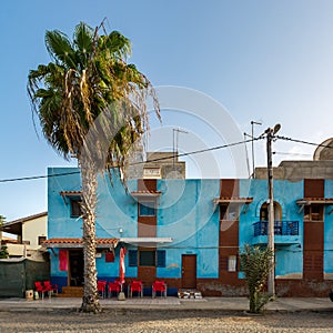 Colorful and simple architecture in Cabo Verde, Cape Verde photo