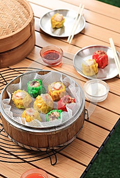 Colorful Siu Mai or Shumai Siomai Dumpling