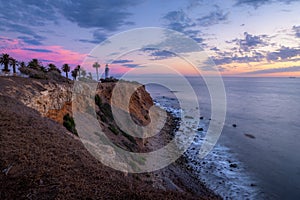 Colorful Sky after Sunset at Point Vicente Lighthouse