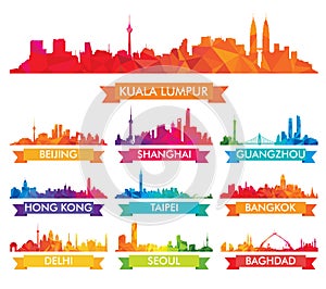 Colorful Skyline of Asian Cities