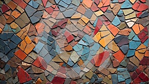 Colorful Slate Fusion: Mosaic Marvel. AI Generate