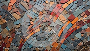 Colorful Slate Fusion: Mosaic Marvel. AI Generate