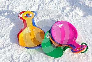 Colorful sledges