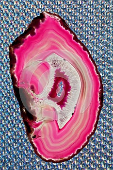 Colorful slice of agate