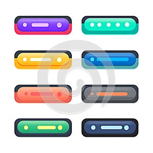 Colorful Slider Graphics in Modern Vector Style