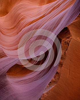 Colorful slot canyon rock formations