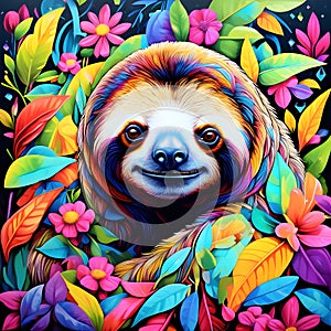 Colorful Sloth