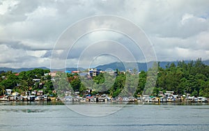 Colorful slums on Surigao coast