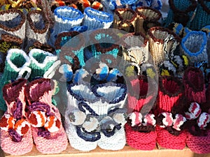 Colorful small babies slippers for sale, Lithuania