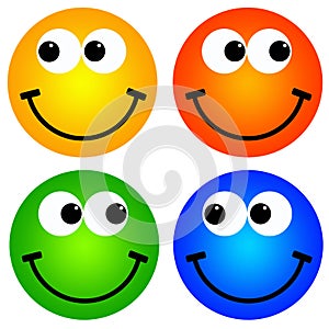 Colorful smileys