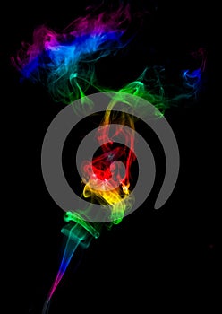 Colorful smoke