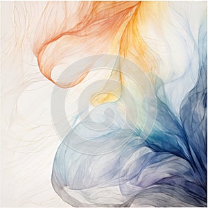 Colorful Smoke: Abstract Art With Gossamer Fabrics And Delicate Colors