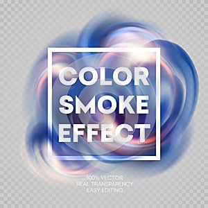 Colorful smoke on background. Vector illustration