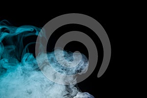 Colorful smoke on black background