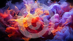 colorful smoke on a black background