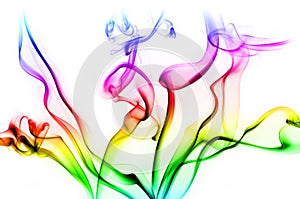 Colorful smoke clouds background