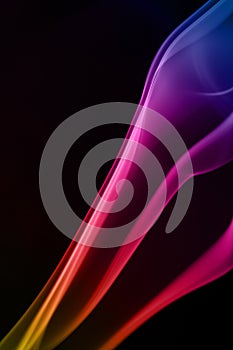 Colorful smoke clouds close up.