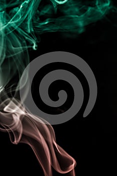 colorful smoke on dark background