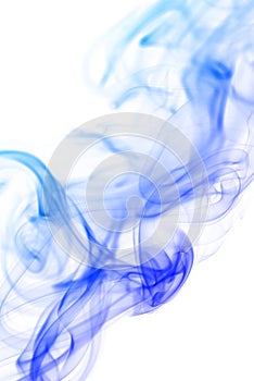 Colorful smoke isolated on white background