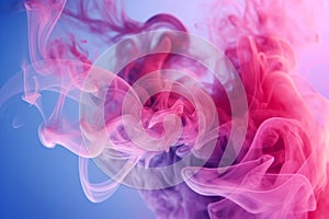 Colorful smoke on a solid background