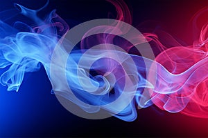 Colorful smoke waves neon spectrum lights generated by AI