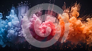 Colorful Smokes Floating in the Air photo