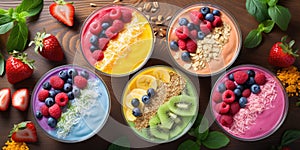Colorful Smoothie Bowl - Toppings Galore - Healthy Joy