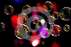 Colorful soap bubbles