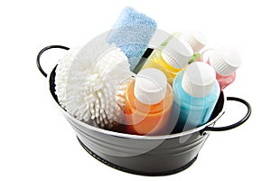 Colorful soap in a row