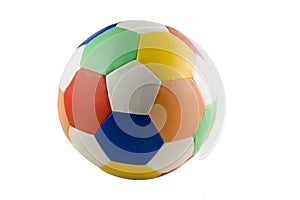 Colorful soccer ball isolated