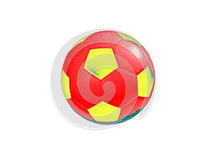 Colorful soccer ball isolated background.