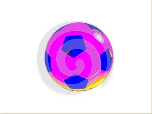 Colorful soccer ball isolated background.