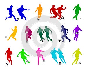 Colorful Soccer Players