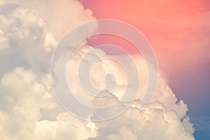 Colorful soft cloud and sky for background