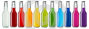 Colorful soft drinks