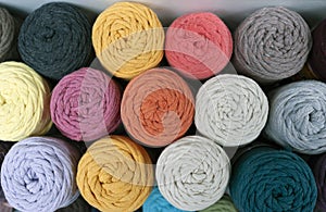 Colorful soft thick threads