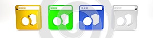 Colorful Software, web developer programming code icon isolated on white background. Javascript computer script random
