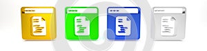 Colorful Software, web developer programming code icon isolated on white background. Javascript computer script random