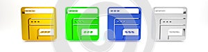 Colorful Software, web developer programming code icon isolated on white background. Javascript computer script random