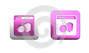 Colorful Software, web developer programming code icon isolated on white background. Javascript computer script random