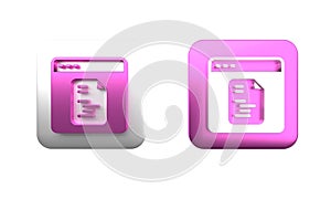 Colorful Software, web developer programming code icon isolated on white background. Javascript computer script random
