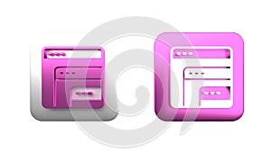 Colorful Software, web developer programming code icon isolated on white background. Javascript computer script random