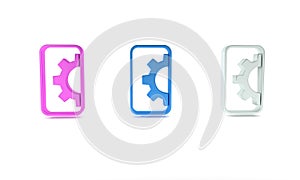 Colorful Software, web development, programming concept icon isolated on white background. Programming language and