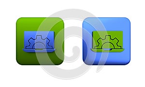 Colorful Software, web development, programming concept icon isolated on white background. Programming language and